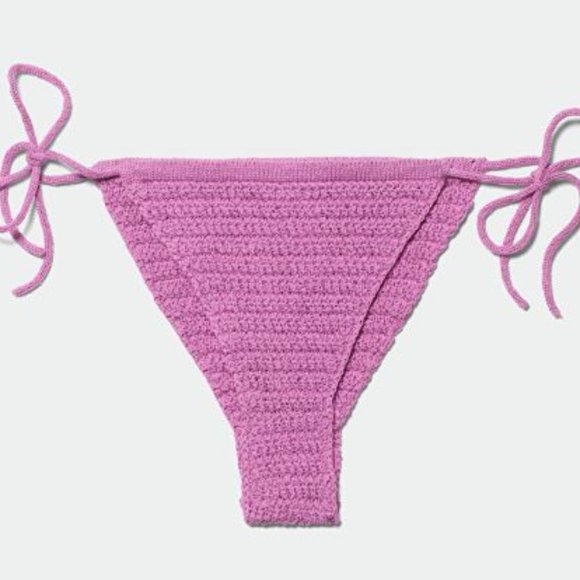 Weekday Lilac Purple Crochet Swim Bikini Bottom Medium NWT - Picture 1 of 4